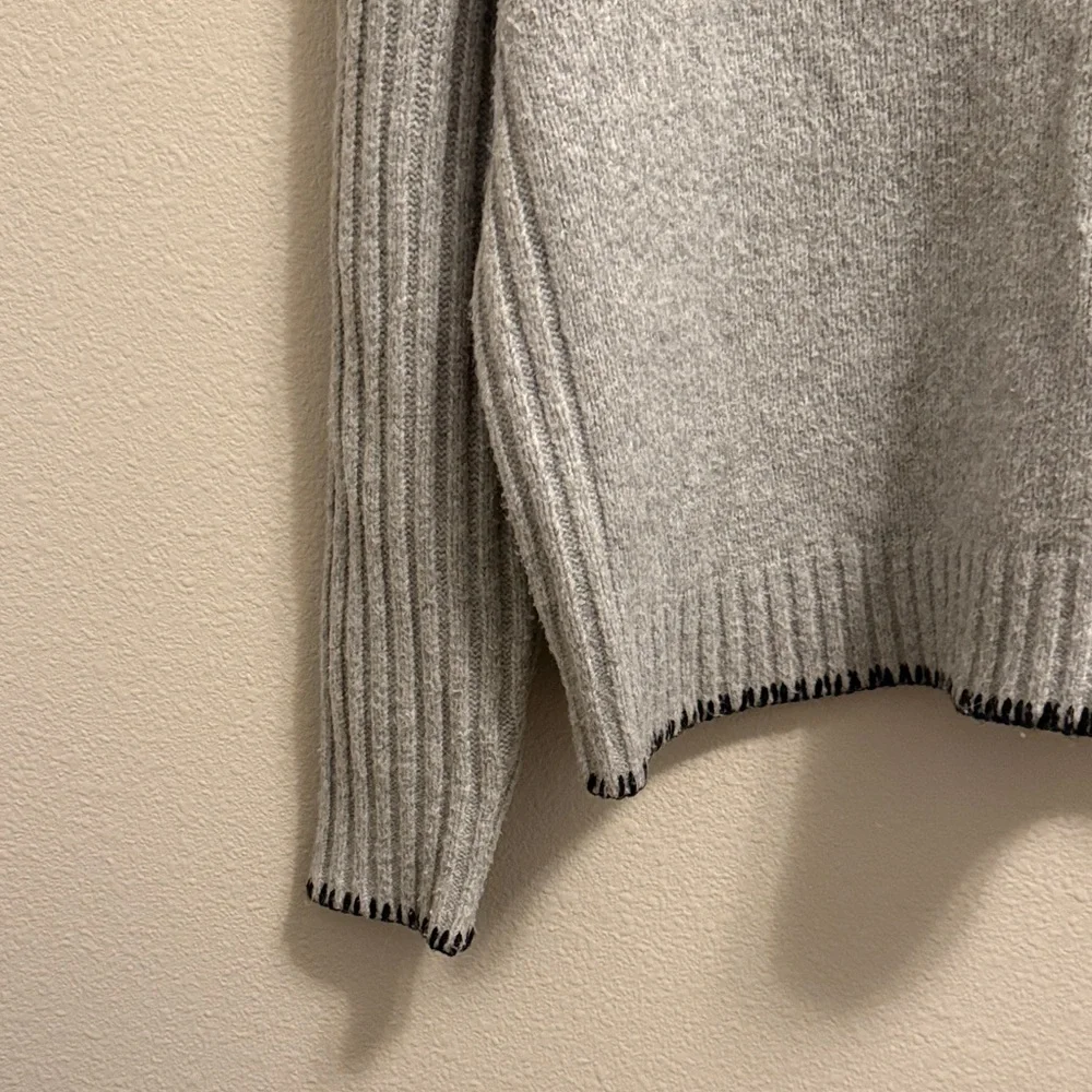 Joie Mockneck Sweater with Black Trim